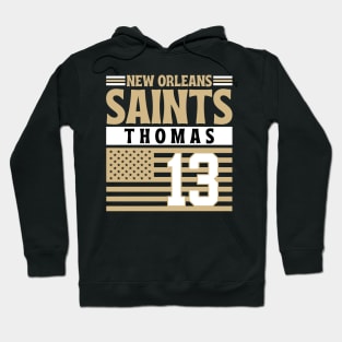 New Orleans Saints Thomas 13 American Flag Football Hoodie